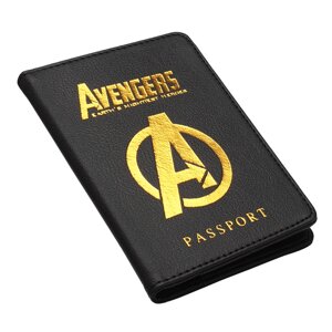 Обкладинка для паспорта SV у стилі Avengers 14.5*10cm Style 10, Чорний