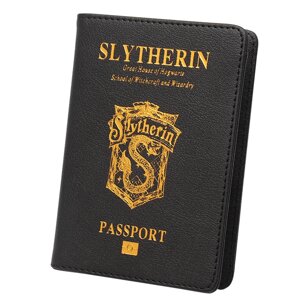 Обкладинка для паспорта SV у стилі Slytherin 14.5*10cm Style 12, Чорний