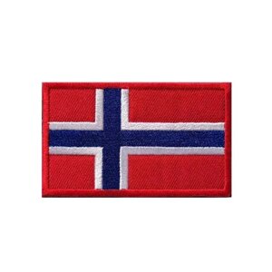 Шеврон SV у вигляді прапора Норвегії 5*8 см (sv2673nr)