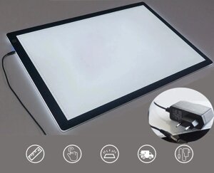 Світловий планшет SV А2 формату для малювання та копіювання з 3 режимами підсвічування та USB кабелем (sv3723a2)