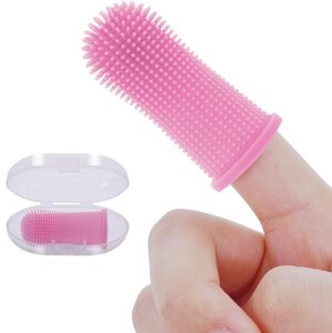 Зубна щітка SV на палець для собак та кішок Рожевий (sv3020pin), Рожевий