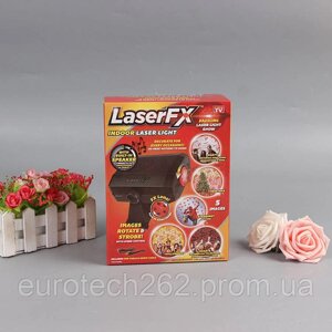 Лазерний проєктор Laser FX Indoor laser light/5 картриджів під різні свята