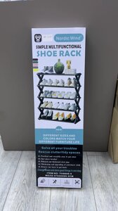 Полиця для взуття органайзер компактний стійка складна Shoe Rack