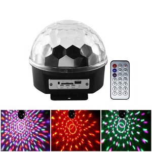 Світлодіодний дискошар LED Magic Ball Light MP3 6 кольорів