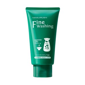 HANAJIRUSHI Fine Washing Sake Cream пінка для вмивання з саке, 120 гр