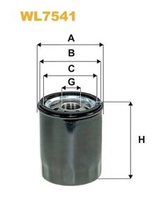 Фільтр масляний (WIX) Honda Civic з87-15р. в. 1.4,1.6,2.0,2.4