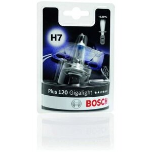 Лампочка галогенна H7 PX26d 12V-55Вт (Bosch) Gigalight PLUS +120"