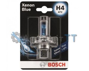 Лампочка галогенна синя H4 PX26d 12V-60/55Вт (Bosch)