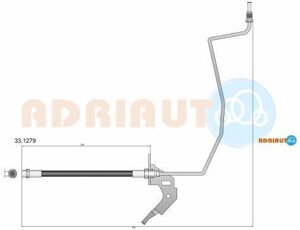 Шланг гальмівний Opel Astra H зад. лів. з04-13р. в. (Adriauto)