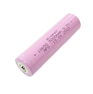 Акумулятор Wimpex 18650 Li-ion 5000mAh 3.7V 44г. (Рожевий) реальна ємність менше