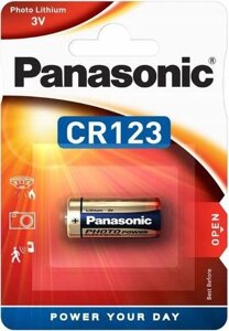 Батарейка Panasonic CR123/3V/ 1шт. на блістері