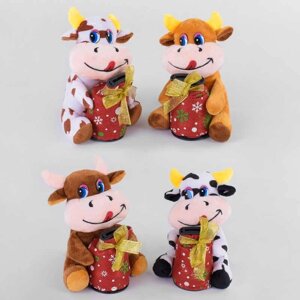 Скарбничка-іграшка 'Бичок' M 43250, 4 варіанти, працює на батарейках, висота 18 см, співає російською