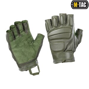M-Tac рукавички безпалі шкіряні Assault Tactical Mk. 1 Olive