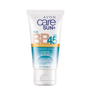 Сонцезахисний крем Avon SPF 45 50 мл зволожуючий BB-крем із захистом від сонця легкий крем для обличчя із захистом
