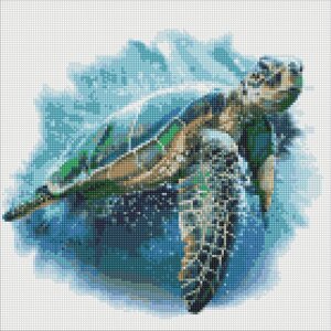 Алмазна мозаїка - Блакитна черепаха