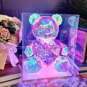 Ведмідь з LED-підсвіткою у подарунковій коробці USB (40 см)