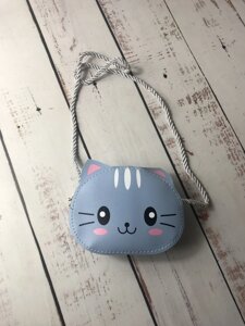 Сумочкк дитяча Котик для дівчаток Блакитний (385)
