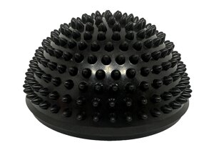 Напівсфера масажна кіндербол EasyFit 16 см м'яка чорна (балансувальна купина, масажер для ніг, стоп) EF-3001-BK