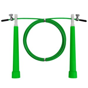 Швидкісна скакалка EasyFit Speed Cable Rope 3 м зі стальним тросом зелена