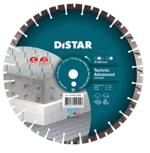 Коло алмазне по бетону 400x25,4 Technic Advanced, Distar (14320347026)