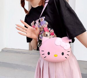 Велика дитяча сумочка силікон Hello Kitty 20*16*5 см