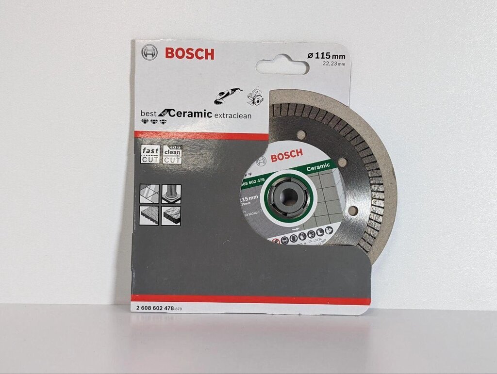 Алмазне коло Bosch Best for Ceramic Extraclean Turbo,115х22,23х1,4 мм від компанії Артур Захаров - фото 1