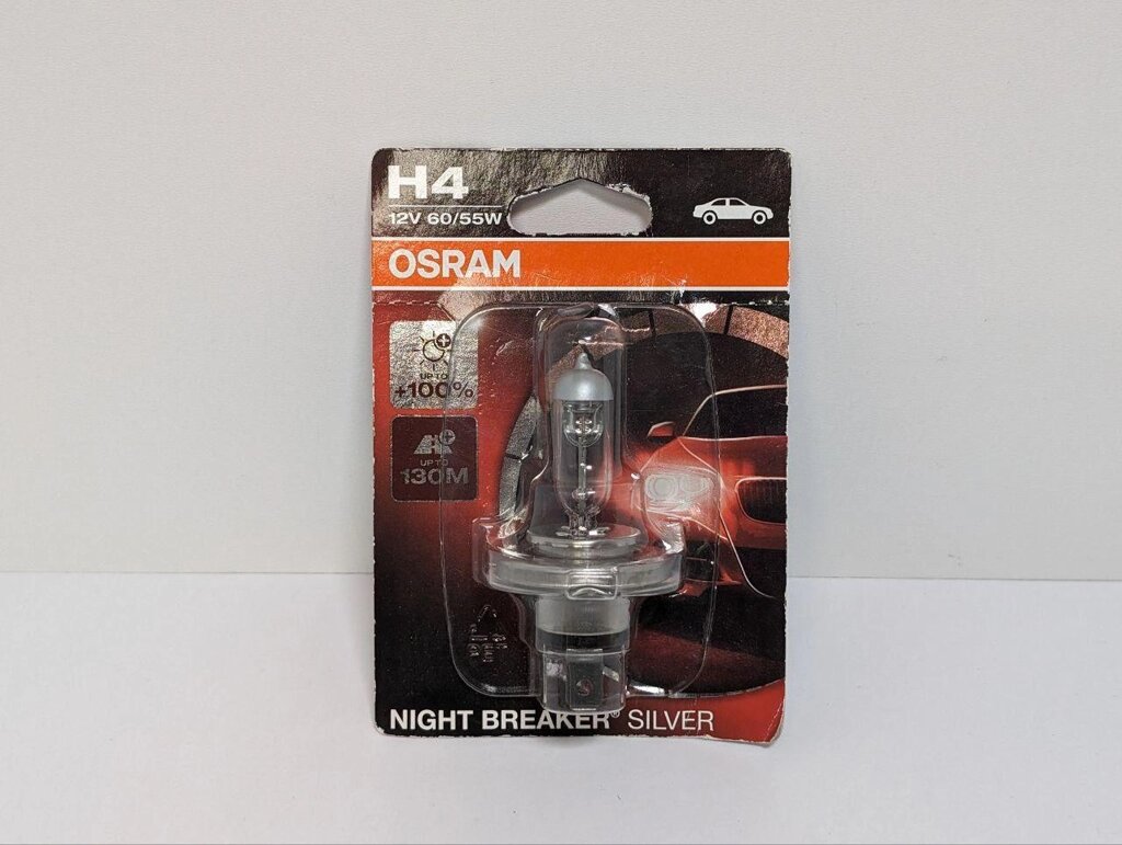 Автолампа Osram Night Breaker Silver H4 P43t 55 W 60 W прозора 64193nbs01b від компанії Артур Захаров - фото 1