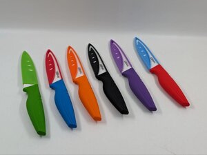 DSNN Набір із 6 різнобарвних кухонних ножів для стейка, гострий ніж для барбекю на відкритому повітрі