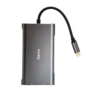 Адаптер Llano Type C HUB USB C K HDMI/PD/VGA/ аудіопорту/SD/TF адаптеру