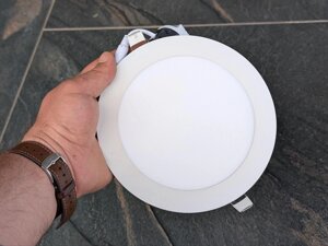 Вбудовані стельові світильники потужністю 12 Вт, плоский світильник, водонепроникний стельовий IP44