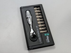 Тріскачка з набором біт, Wera Bit-Check 10 Wera Zyklop Mini BiTorsion 1