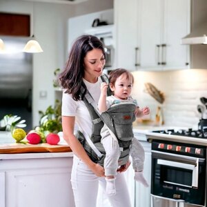 SUNVENO Baby Hipseat Рюкзак кенгуру для перенесення немовлят із м'якої бавовни 6 в 1 для дітей 6-36 місяців