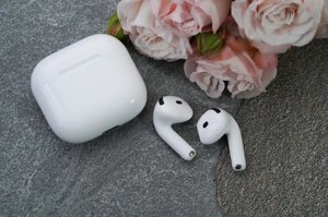 Навушники бездротові AirPods 4 Lux 2024 Навушники з шумозаглушенням і гіроскопом Навушники з кейсом
