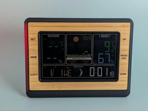 Бездротовий погодні годинник, станція прогнозу погоди ABS, кольоровий екран, цифровий вимірювач погоди, термометр