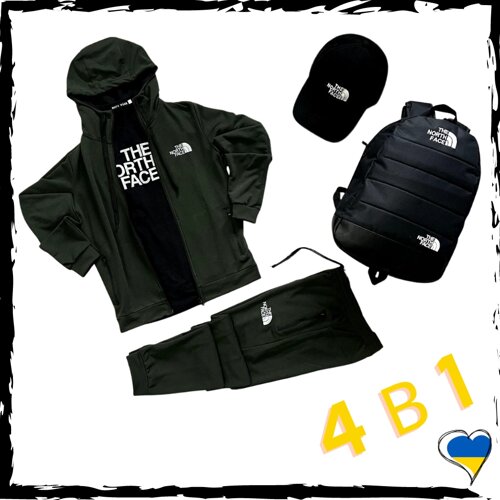 Комплект спортивний The North Face. Костюм+футболка+кепка+рюкзак. Спортивний костюм