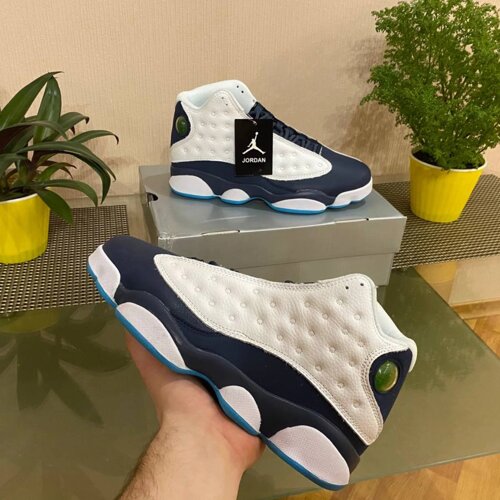 Кросівки Nike Air Jordan 13 Retro (синьо-білі). Кроси Найк Аір Джордан 13 Ретро. Кросовки