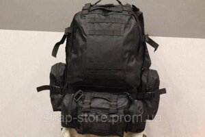 Військовий модульний рюкзак чорний на 55 л , Тактичний рюкзак 4в1 для ЗСУ