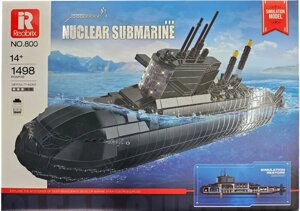 Дитячий блоковий конструктор Reobrix "Ядерна субмарина" 1498 деталей