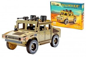Дерев'яний 3D Конструктор Humvee – Легендарний Військовий Позашляховик, 100 Деталі