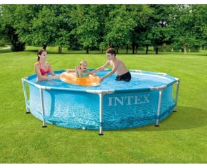Каркасний басейн круглої форми з морським принтом Intex діаметр 305 см. Висота 76 см. || FavGoods