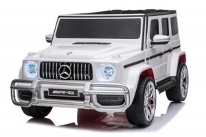 Дитячий електромобіль Mercedes G63 AMG білого кольору AMG S307В