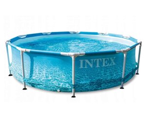 Великий Домашній Басейн Intex Круглі Форми З Океанським Принтом Діаметр 305 см Висота 76 см