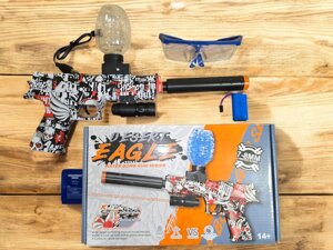 Іграшковий Пістолет "Desert Eagle" З Лазером, Глушником І Зарядкою На Водяних Орбізах 7-8 мм