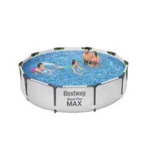 Каркасний басейн круглої форми Bestway діаметр 305 см, 76 см. Об'єм 4678 л. || FavGoods