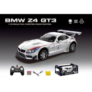 Дитяча Спортивна Радіокерована Машинка BMW Z4 GT3, Білий Колір, Масштаб 1:18
