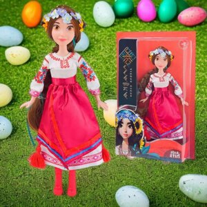 Дитяча іграшкова лялька Мавка з мультфільму Лісова пісня у вишиванці та з вінком