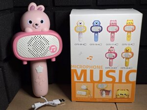 Дитячий Бездротовий Мікрофон-Стереоколонка Музичний Кролик З Bluetooth, Підсвічуванням Та Зарядкою || Choice