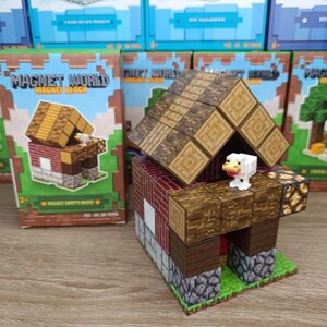 Магнітний Конструктор Будинок Сільського Старости У Стилі Minecraft, 49 Деталей