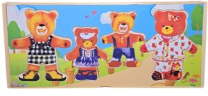 Детская развивающая игрушка Семья Медведиков, размер 32*14 см.