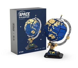 Дитячий Конструктор Карта Миру та Глобус Space Exploration, З 1455 деталей